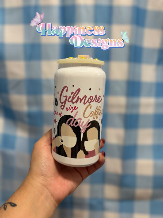 GG Coffee Day Stainless Steel Cup with decorated lid