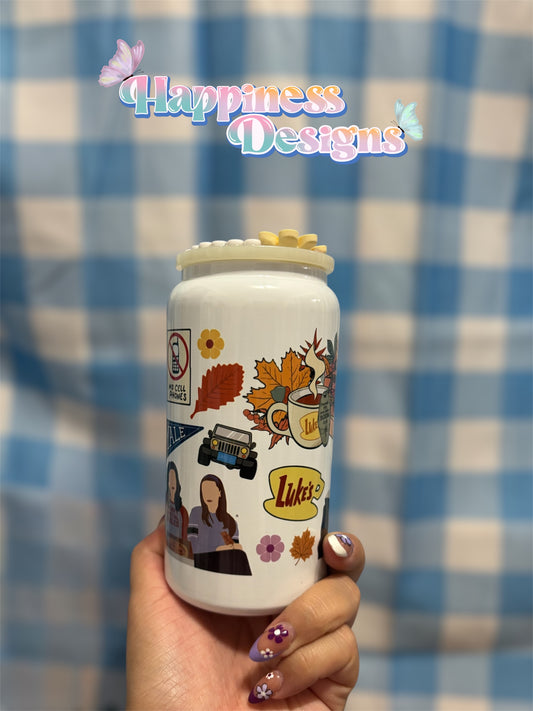 GG’s Fall Stainless Steel Cup with decorated lid